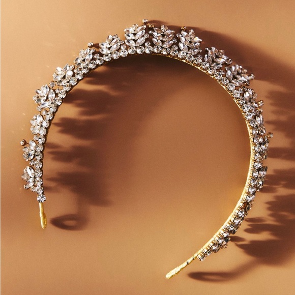 Twigs & Honey Carlotta gold crystal tiara (MSRP $290) - Picture 2 of 7